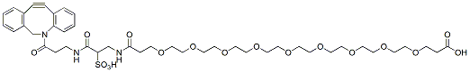 Molecular structure of the compound: DBCO-sulfo-PEG9-acid