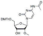 Molecular structure of the compound: 5'-DMT-2'-O-Methyl Cytidine (n-acetyl)