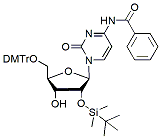 Molecular structure of the compound: 5'-DMT-2'-tBDSilyl Cytidine (n-bz)