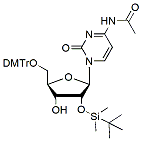Molecular structure of the compound: 5'-DMT-2'-tBDSilyl Cytidine (n-acetyl)