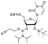 Molecular structure of the compound: N3-Methyl-2'-O-TBDMS-Uridine-3'-CEP