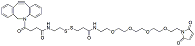 Molecular structure of the compound: DBCO-S-S-amido-PEG4-mal