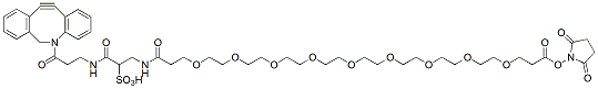 Molecular structure of the compound: DBCO-sulfo-PEG9-NHS ester