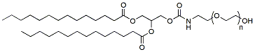 Molecular structure of the compound: DMG-PEG-OH, MW 1,000