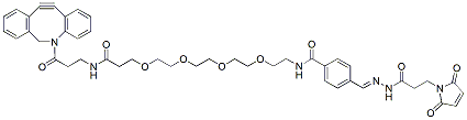 Molecular structure of the compound: DBCO-PEG4-hydrazone-Mal