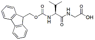 Molecular structure of the compound: Fmoc-Val-Gly-OH
