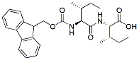 Molecular structure of the compound: Fmoc-Ile-Ile-OH