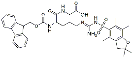 Molecular structure of the compound: Fmoc-Arg(Pbf)-Gly-OH
