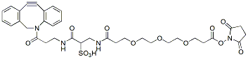 Molecular structure of the compound: Sulfo DBCO-PEG3-NHS ester, TEA salt