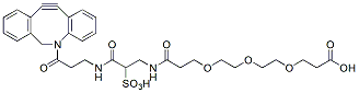 Molecular structure of the compound: Sulfo DBCO-PEG3-acid, TEA salt