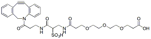 Molecular structure of the compound: Sulfo DBCO-PEG3-acid, TEA salt