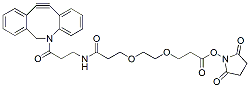 Molecular structure of the compound: DBCO-NHCO-PEG2-NHS Ester