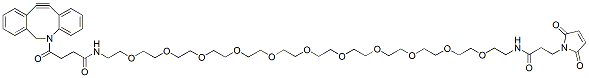 Molecular structure of the compound: DBCO-PEG11-amido-Maleimide
