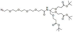 Molecular structure of the compound: Azido-PEG4-Amido-tri-(t-butoxycarbonylethoxymethyl)-methane