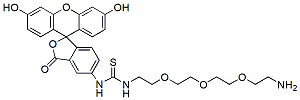Molecular structure of the compound: Fluorescein-PEG3-Amine