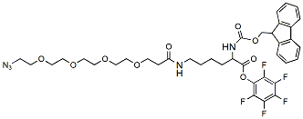 Molecular structure of the compound: N-Fmoc-N-(azido-PEG4)-L-Lysine- PFP ester