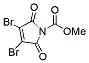 Molecular structure of the compound: methyl 3,4-dibromo-2,5-dioxo-2H-pyrrole-1(5H)-carboxylate