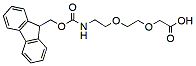 Molecular structure of the compound: Fmoc-NH-PEG2-CH2COOH