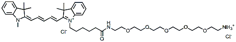 Molecular structure of the compound: Cy5-PEG5-amine HCl salt