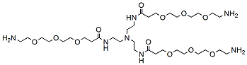 Molecular structure of the compound: Tri(Amino-PEG3-amide)-amine TFA salt