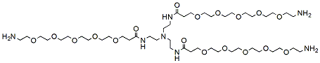 Molecular structure of the compound: Tri(Amino-PEG5-amide)-amine