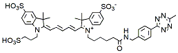 Molecular structure of the compound: Sulfo-Cy5-Methyltetrazine