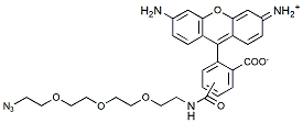 Molecular structure of the compound: Carboxyrhodamine 110-PEG3-Azide