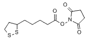 Molecular structure of the compound: alpha-lipoic acid-NHS