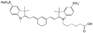 Molecular structure of the compound: Sulfo-Cy7 carboxylic acid