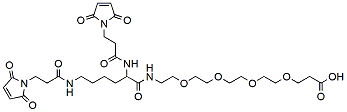 Molecular structure of the compound: Bis-Mal-Lysine-PEG4-acid