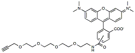 Molecular structure of the compound: TAMRA-PEG4-Alkyne
