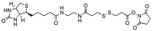 Molecular structure of the compound: Biotin-bisamido-SS-NHS