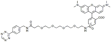 Molecular structure of the compound: TAMRA-PEG4-Tetrazine