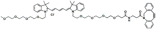 Molecular structure of the compound: N-(m-PEG4)-N-(DBCO-PEG4)-Cy5