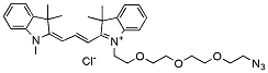 Molecular structure of the compound: N-methyl-N-(azide-PEG3)-Cy3