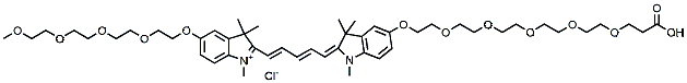 Molecular structure of the compound: N-methyl-N-methyl-O-(m-PEG4)-O-(acid-PEG5)-Cy5