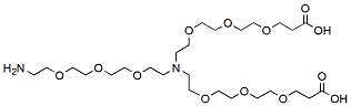 Molecular structure of the compound: N-(Amino-PEG3)-N-bis(PEG3-acid) HCl salt