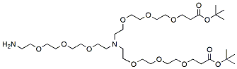 Molecular structure of the compound: N-(Amino-PEG3)-N-bis(PEG3-t-butyl)