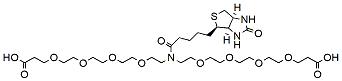 Molecular structure of the compound: N-Biotin-N-bis(PEG4-acid)