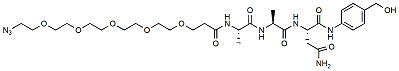 Molecular structure of the compound: Azido-PEG5-Ala-Ala-Asn-PAB