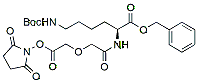 Molecular structure of the compound: Benzyl N1-[PEG1-NHS] -N6-(t-Boc)-L-lysinate
