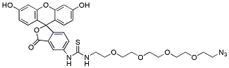 Molecular structure of the compound: Fluorescein-PEG4-azide