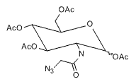Molecular structure of the compound: N-azidoacetylglucosamine-tetraacylated (Ac4GlcNAz)