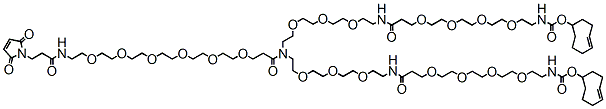 Molecular structure of the compound: N-(Mal-PEG6)-N-bis(PEG7-TCO)