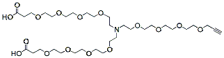 Molecular structure of the compound: N-(Propargyl-PEG4)-N-bis(PEG4-acid) HCl salt