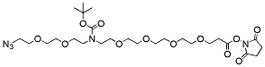 Molecular structure of the compound: N-(Azido-PEG2)-N-Boc-PEG4-NHS ester