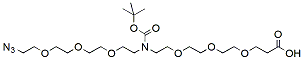 Molecular structure of the compound: N-(Azido-PEG3)-N-Boc-PEG3-acid