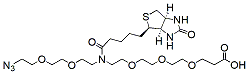 Molecular structure of the compound: N-(Azido-PEG2)-N-Biotin-PEG3-acid