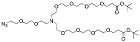 Molecular structure of the compound: N-(Azido-PEG2)-N-bis(PEG4-t-butyl ester)