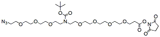 Molecular structure of the compound: N-(Azido-PEG3)-N-Boc-PEG4-NHS ester